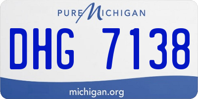 MI license plate DHG7138