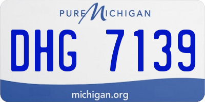 MI license plate DHG7139