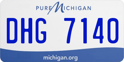 MI license plate DHG7140