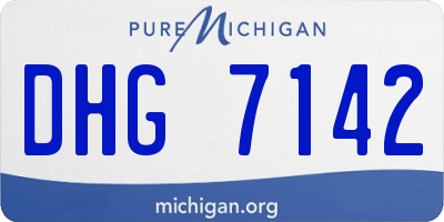 MI license plate DHG7142