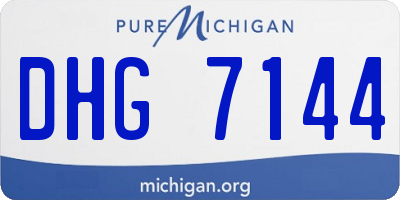 MI license plate DHG7144