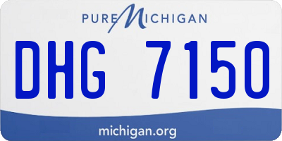 MI license plate DHG7150