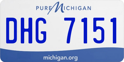MI license plate DHG7151