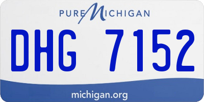 MI license plate DHG7152
