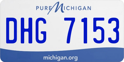 MI license plate DHG7153