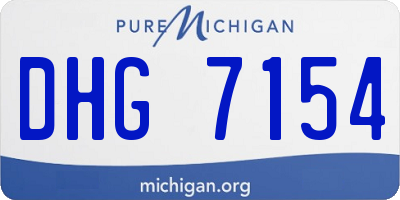 MI license plate DHG7154