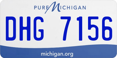 MI license plate DHG7156