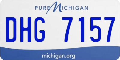 MI license plate DHG7157