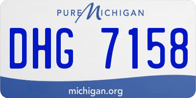 MI license plate DHG7158