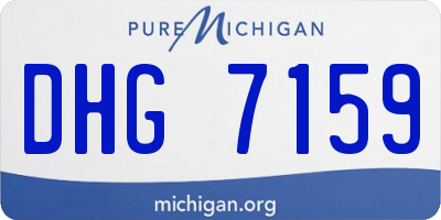 MI license plate DHG7159