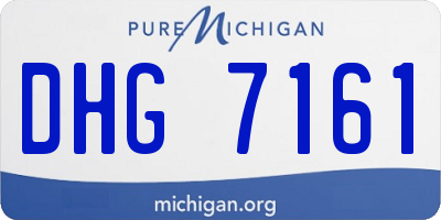 MI license plate DHG7161