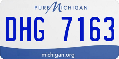 MI license plate DHG7163