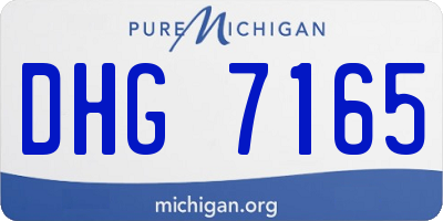 MI license plate DHG7165