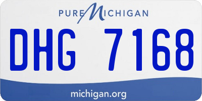 MI license plate DHG7168
