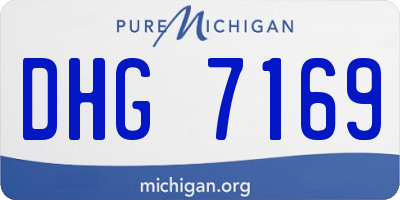 MI license plate DHG7169