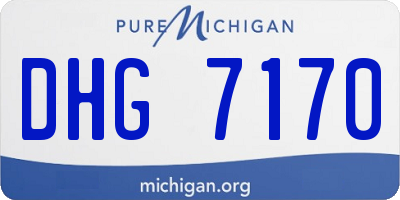 MI license plate DHG7170
