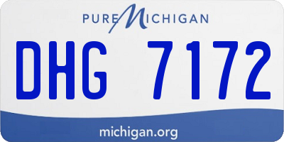 MI license plate DHG7172