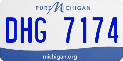 MI license plate DHG7174