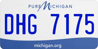 MI license plate DHG7175