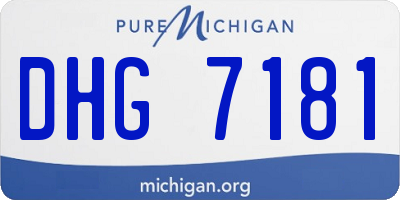 MI license plate DHG7181