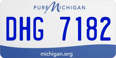MI license plate DHG7182