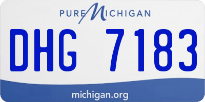 MI license plate DHG7183
