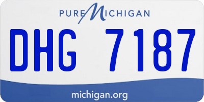 MI license plate DHG7187