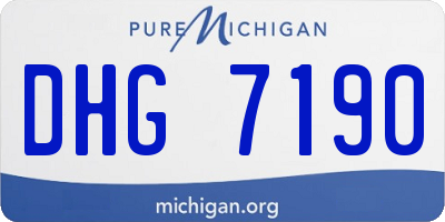 MI license plate DHG7190