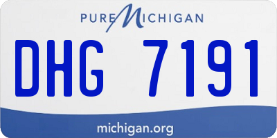 MI license plate DHG7191