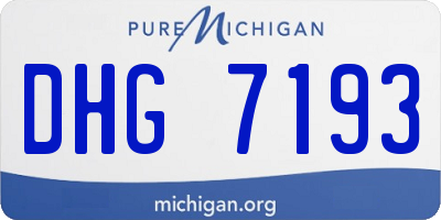 MI license plate DHG7193