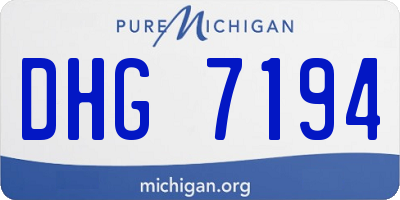 MI license plate DHG7194