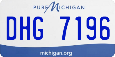MI license plate DHG7196