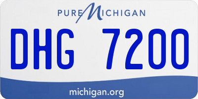 MI license plate DHG7200