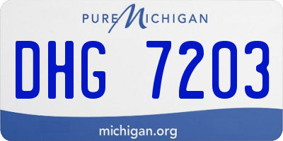 MI license plate DHG7203