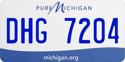 MI license plate DHG7204