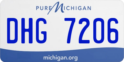 MI license plate DHG7206