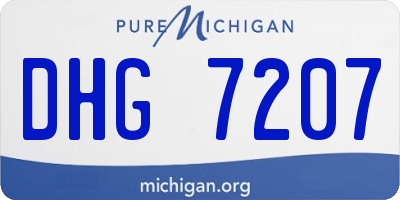 MI license plate DHG7207