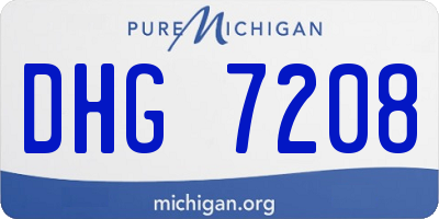 MI license plate DHG7208