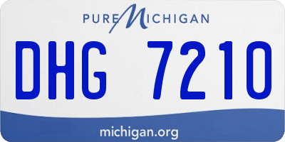 MI license plate DHG7210