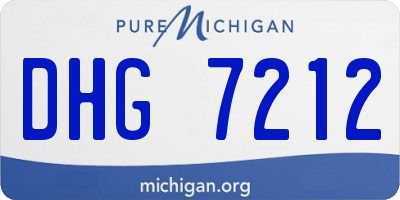 MI license plate DHG7212