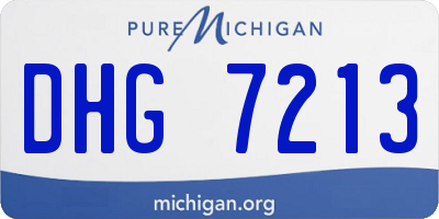MI license plate DHG7213