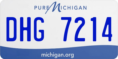 MI license plate DHG7214
