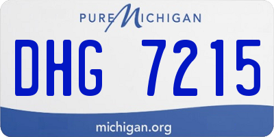 MI license plate DHG7215