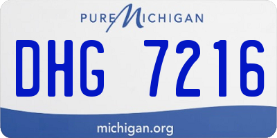 MI license plate DHG7216