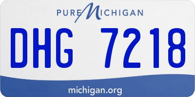 MI license plate DHG7218