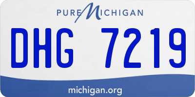MI license plate DHG7219