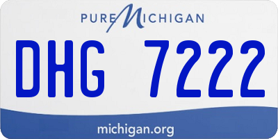 MI license plate DHG7222