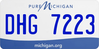 MI license plate DHG7223
