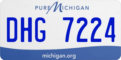 MI license plate DHG7224