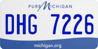 MI license plate DHG7226